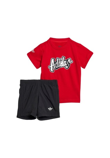 Adidas Bebek Kırmızı Bebek Esofman Takımı Short Tee Set Jc9102 Kırmızı