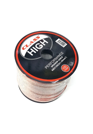 Class 2X1-50 Mm Hoparlör Kablosu 100Metre Şeffaf