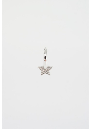 Byzeynaaksesuar Zirkon Taşlı Yıldız Figürlü Helix Model 1 Adet Küpe Çok Renkli