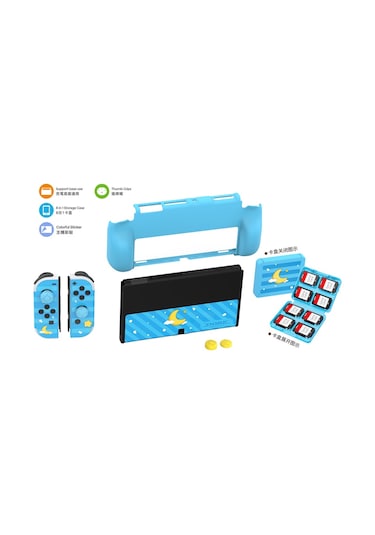 Nintendo Switch Oled Koruyucu Kılıf 8 İn 1 Set Dobe Tns-2120