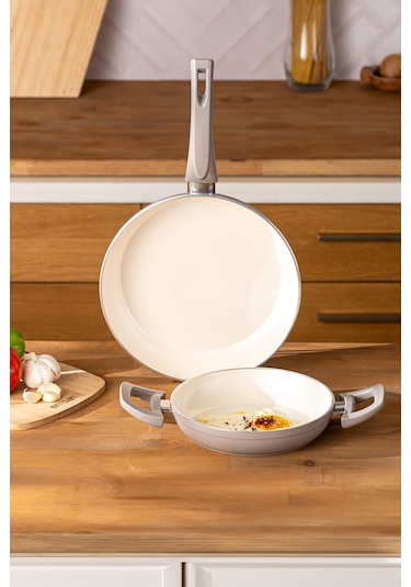 Emsan Crystal 2 Parça Tava Sahan Seti Gri
