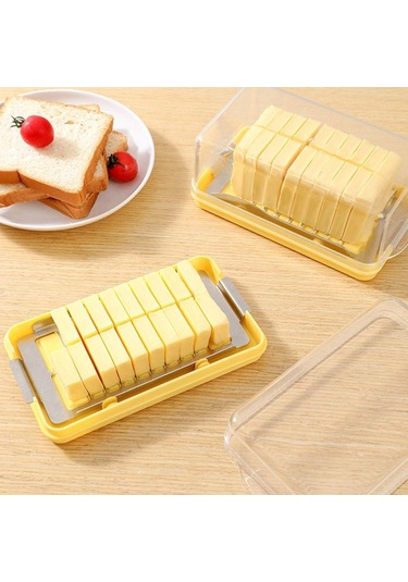 Kapaklı Tereyağı Kesici Saklama Kutusu Kapaklı Peynir Pişirme Saklama Kullanışlı Tereyağı Kabı Diğer