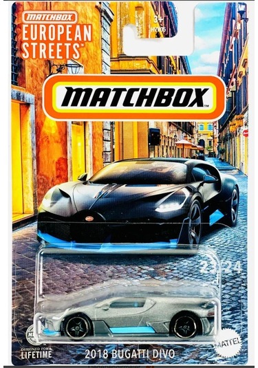 Matchbox European Streets 2018 Bugatti Divo Siyah
