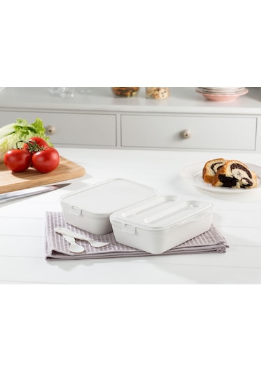 Madame Coco Diurne Dikdörtgen Beslenme Kutusu Saklama Kabı 1ksakl039313x17,5x9,5 Cm-soft Ekru Çok Renkli