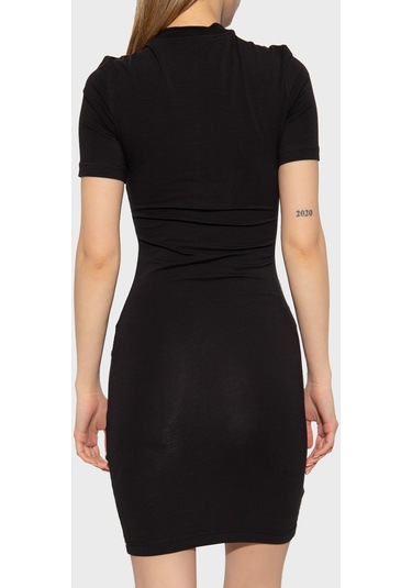 Versace Jeans Couture Bayan Elbise 74haot06 Cj03t G89 Siyah-gold Altın