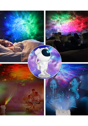 Noas LW-6 Galaxy Astronot Uzaktan Kumandalı ve Zamanlayıcılı Led Projektör Masa Lambası