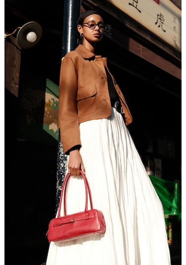 Pılıse Maxı Etek Ekru Ekru