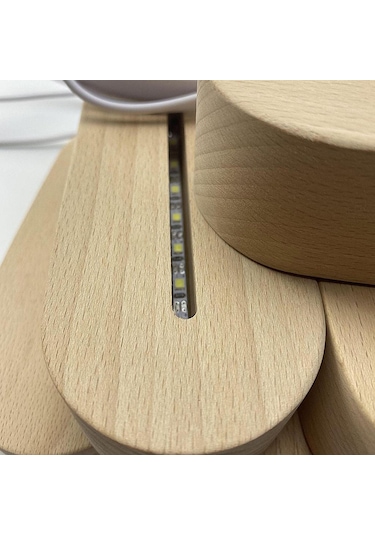 Suntek Led Gece Işığı Ahşap Taban Tutucu Sıcak-beyaz Sıcak Beyaz Diğer