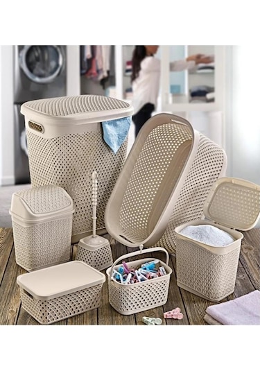 Ssm Sesam Grup Katre Çeyiz Seti 7 Parça Banyo Seti Latte