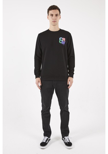 The Colour Siyah O-yaka Sweatshırt Siyah