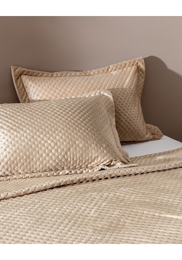 Boulogne Çift Kişilik Kadife Yatak Örtüsü Yo0000000051 Toprak