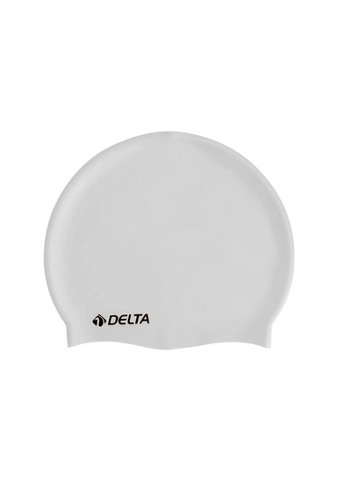 Delta Silikon Bone Deluxe Yüzücü Havuz ve Deniz Bonesi Düz Renk Beyaz