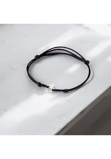 Glorria Altın Kalp İpli Bileklik Renkli Çok Renkli