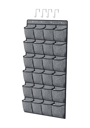 Trendooze Ev Yurt Odası Kapı Üstü 24 Cepli Siyah, Geniş Kullanım Siyah