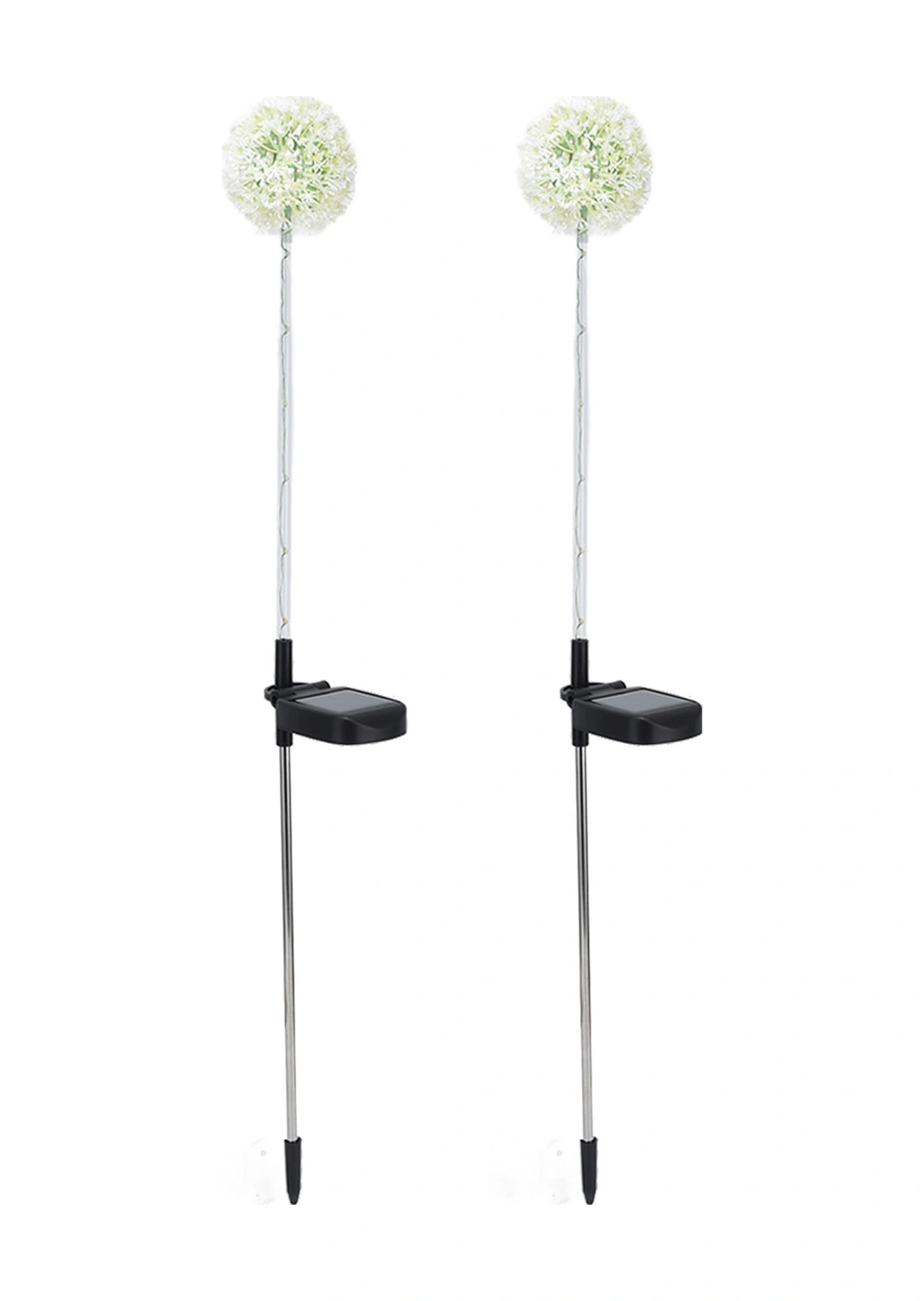 Vkemall Güneş Enerjili 6 Led Papatya Bahçe Lambası, Dışarıda Renk Değiştiren, Simülasyon Çim Meydan Lambası, İç Pili İle, 2 Adet Seti