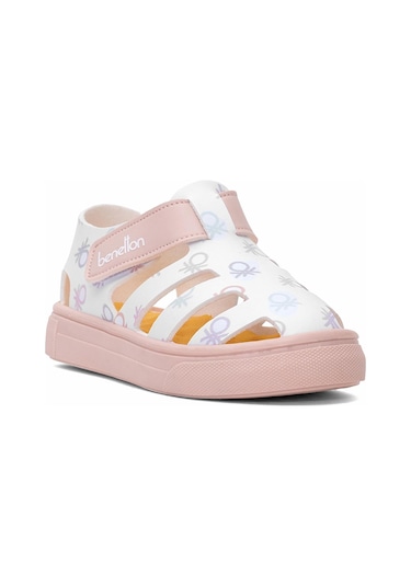 Benetton Bn-1411 Patik Kız Çocuk Düz Sandalet Pudra Pudra
