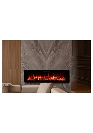 Masta 130 Elektrikli Şömine - Isıtıcısız, Cam Çerçeveli, Sınırsız