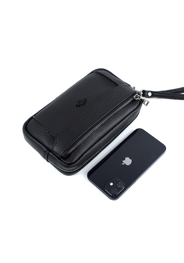 Erkek Haki Renk Lüks El Ve Bileklik Kemerli Portföy El Çantası Haki