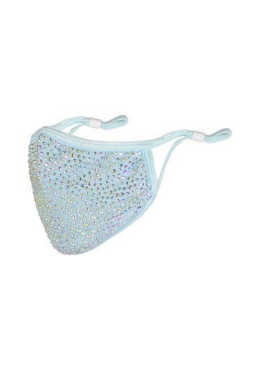 Fantezi Moda Yüz Maskesi Yeniden Kullanılabilir Payet Bling Glitter Rhinestones Filtreli