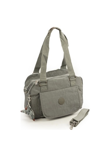 571 Krinkıl/klinkır Su Geçirmez Ithal Kumaş Çok Gözlü Anne Okul Postacı El Ve Omuz Çantası Gri 9-5c Gri