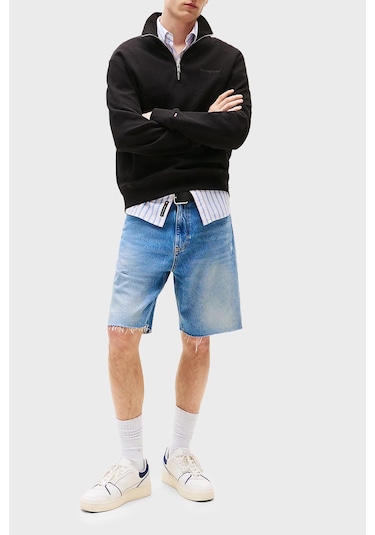 Tommy Jeans Erkek Sweat Dm0dm21880 Bds Siyah Siyah