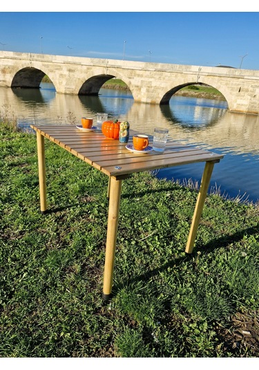 Brotherscraft Ahşap Katlanır Rulo Kamp Ve Piknik Masası 80 60 ...