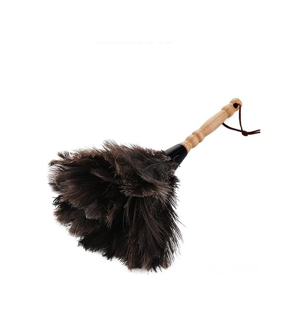 Yuntech01 Ahşap Saplı Doğal Devekuşu Tüy Temizleyici, Ev Ve Araç İçin Hassas Yüzeyler İçin Soft, Tekli Paket