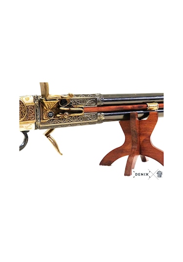 Denix Replika Çift Dönen Namlulu Tabanca 33 Cm, İngiltere 1750