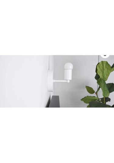 Rys Retro Metal Beyaz Dekoratif Rustik Duvar Aplik Beyaz