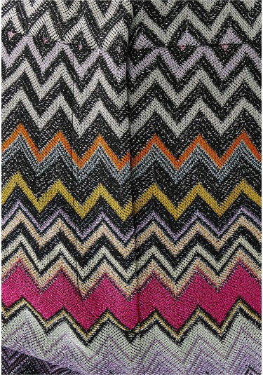 Missoni Zigzag Desenli Lurex Sırt Düz Paça Pantolon Multicolor