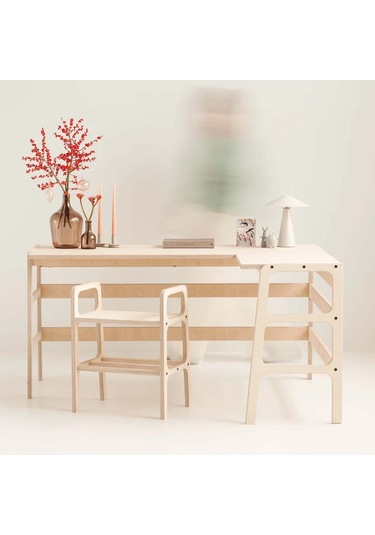 Woodesk Valencia Ahşap Çalışma Masası, Natural Renk Cpt4631-125 Naturel