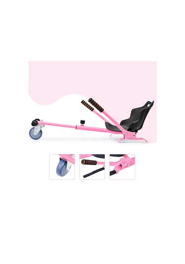 HoverKart Elektrikli Kaykay Hoverboard Aparatı Tüm Modellerle Uyumlu Pembe