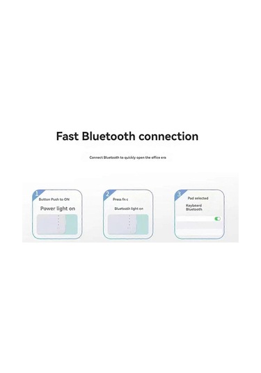 Pc Tablet Oyun Klavyesi İçin Fareli Dokunmatik Yüzeyli Bluetooth Klavye Kablosuz Klavye Beyaz