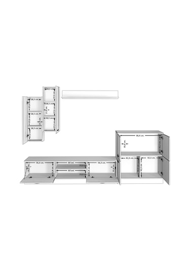 Decoraktiv Eko 6b Mdf Dvd Tv Ünitesi Tv Sehpası Ceviz