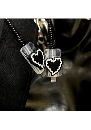 18/20 W Iphone Uyumlu Şarj Aleti Kılıfı Sarj Koruyucu Sarj Kablosu Koruyucu Kılıf Siyah Belirtilmem Diğer