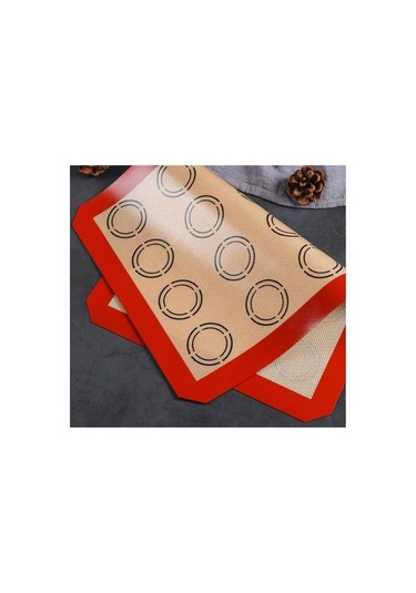 Silikon Yıkanabilir Makaron Yapıcı Fırın Matı 40 30 Cm