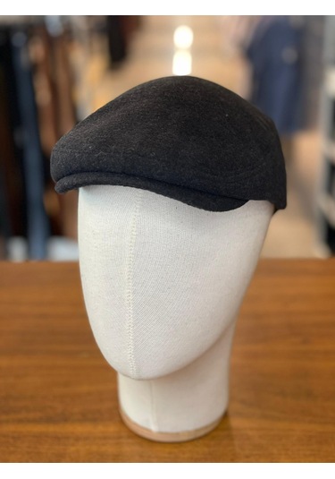 İngiliz London Model Kaşe Kumaş Kasket Şapka Antrasit