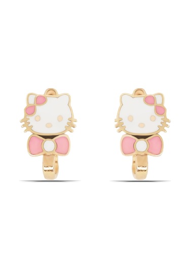 Kız Çocuk Hello Kitty Kedi Tasarım 925 Ayar Gümüş J Küpe N11.66516