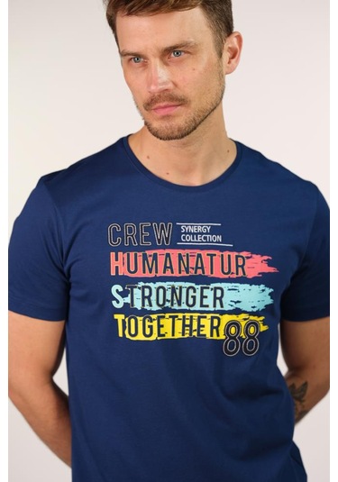 Arma Erkek Büyük Beden Bisiklet Yaka Tişört Y22374868101 İndigo