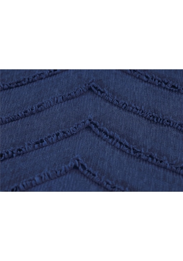 Merve 2 Parça Tek Kişilik Yatak Örtüsü Lacivert