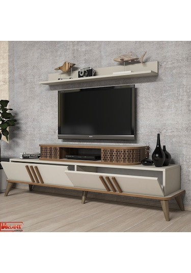 Eylül Tv Ünitesi Ve Orta Sehpa Takımı - Krem