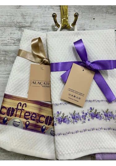 Nivemeshome 2 Li Cappucino-beyaz Asorti Model Mutfak Havlusu