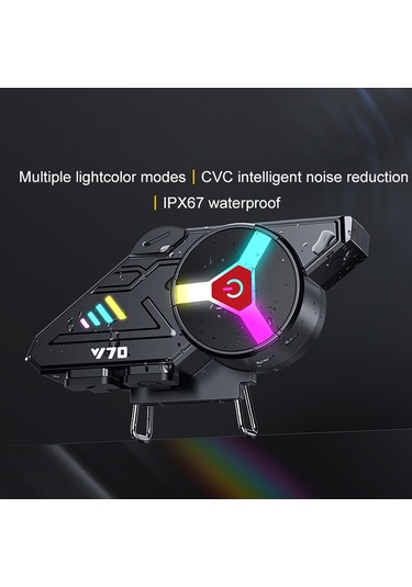 Neevoyu Motorcycle Kask Bluetooth Kulaklığı Ipx6 Su Geçirmez, Bt5.3, Gürültü Azaltma, 25 Saat Kullanim Süresi, Ses Asistanı, Otomatik Cevaplama, Siyah Sert Mikrofon