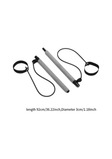 Suntek 2 Bölüm Pilates Bar Egzersiz Çubuğu Güç Gri Gri