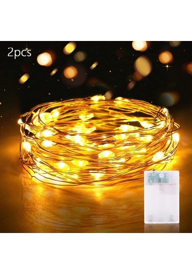 Trendooze Bar Bahçe İçin Dize Işık Kumandalı Yılbaşı 2m Pil 2m