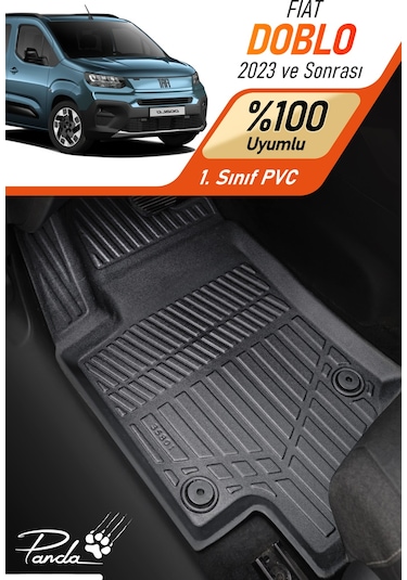 Siyah Fiat Doblo 2023- Sonrası 4d Havuzlu Paspas Takımı