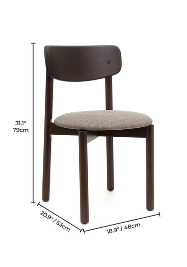 Keynote Ceviz Ahşap 4'lü Mutfak Salon Yemek Odası Sandalyesi