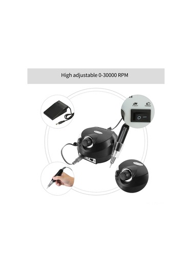 Reedark Profesyonel Elektronik Tırnak Freze Makinesi 30000 Rpm Hızlı Manikür Pedikür Seti - Eu Fişli