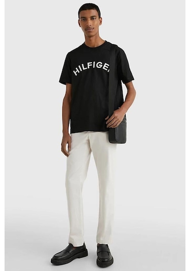 Tommy Hilfiger Erkek T-shirt Siyah