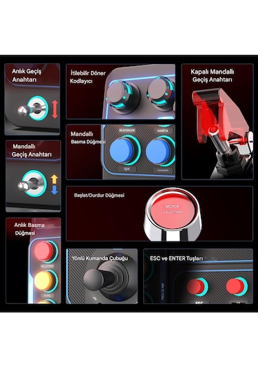 Cb1 Simülasyon Oyunlar Için Çok Işlevli Kontrol Düğme Kutusu